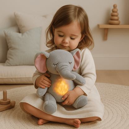 Elliefant - Trygghetsgosedjur med ljud, ljus och rörelse – för bättre sömn - Elliefant