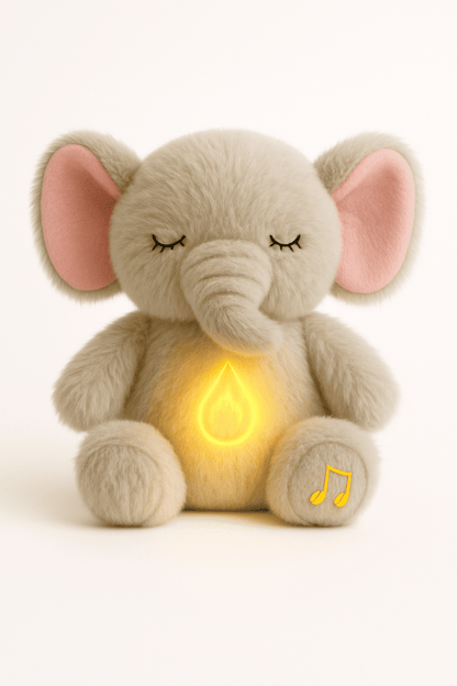 Elliefant - Trygghetsgosedjur med ljud, ljus och rörelse – för bättre sömn - Elliefant