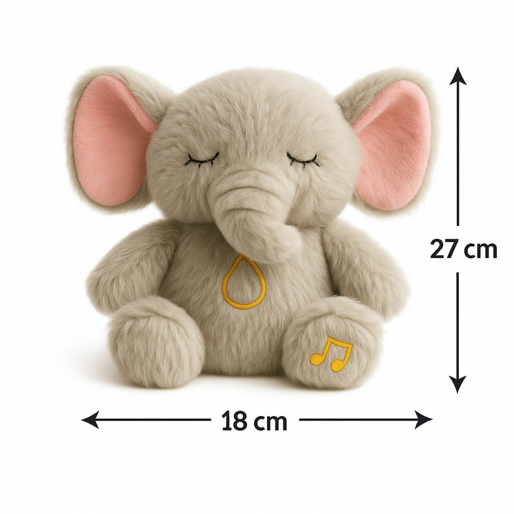 Elliefant - Trygghetsgosedjur med ljud, ljus och rörelse – för bättre sömn - Elliefant